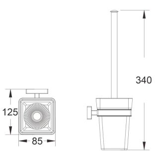 Ёршик для унитаза Shevanik SG5600 хром